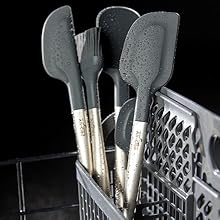 All-Clad Specialty Silicone Kitchen Gadgets 5 Piece Set, Spatulas Kitchen Tools, Kitchen Hacks Black