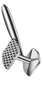 Aliglow Meat Tenderizer Hammer/Mallet Tool/Pounder For Tenderizing and Pounding Steak, Beef And Poultry. Solid Metal Construction With Comfort Grip Handle