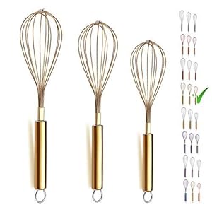 Berglander Gold Whisk Pack of 3 Stainless Steel 8