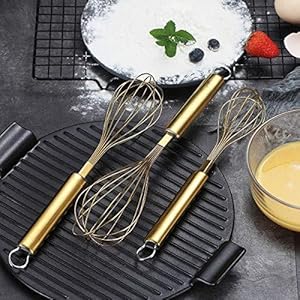 Berglander Gold Whisk Pack of 3 Stainless Steel 8