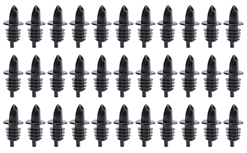Hedume 50 Pack Bottle Pourers, Free Flow Pourers, Liquor Bottle Pourers Perfect for Pubs, Clubs, Restaurants, Bars, Coffee Shops and Diners