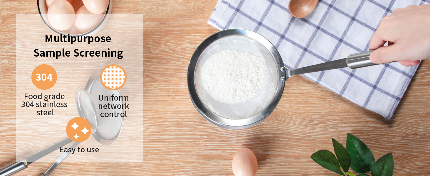 Newness Fine Mesh Skimmer Spoon, Professional 304 Stainless Steel Hot Pot Fat Strainer for Oil Filter Skimming Grease and Foam, Durable Multi-Functional Kitchen Cooking Mesh Food Strainer Ladle-3 Pack