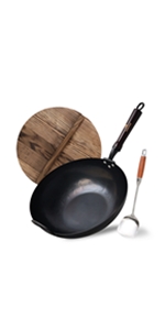 Stainless Steel Spider Strainer Asian Kitchen Wire Food Cooking Skimmer With Natural Bamboo Handle, 7-Inch, Hand-Made