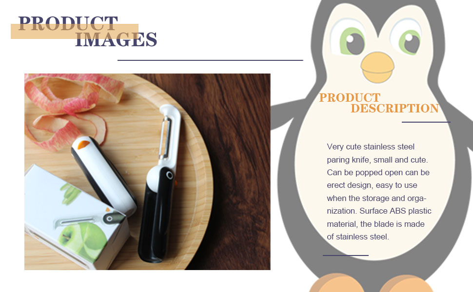 Potato Carrot Peeler Foldable Penguin Shaped Fruit Vegetable Peelers for Kitchen