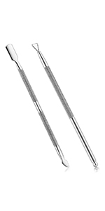 YINYIN Cuticle Trimmer with Cuticle Pusher and Cutter, Professional Stainless Steel Nippers, Cutter Clippers, Cuticle Remover, Pedicure Manicure Tools for Fingernails and Toenails, Sliver