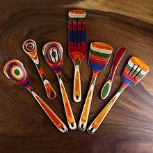 Totally Bamboo Baltique Marrakesh Collection 2 in 1 Wooden Measuring Spoon with Tablespoon and Teaspoon Measurements