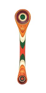Totally Bamboo Baltique Marrakesh Collection 2 in 1 Wooden Measuring Spoon with Tablespoon and Teaspoon Measurements