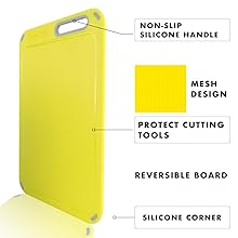 Plastic Cutting Board, Set of 4 with Storage Stand, Color Box Packed, BPA-Free, Preventing Cross-contamination of Different Food Types, Dishwasher Safe