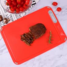 Plastic Cutting Board, Set of 4 with Storage Stand, Color Box Packed, BPA-Free, Preventing Cross-contamination of Different Food Types, Dishwasher Safe