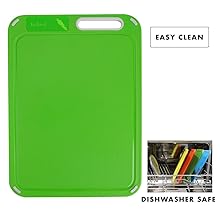 Plastic Cutting Board, Set of 4 with Storage Stand, Color Box Packed, BPA-Free, Preventing Cross-contamination of Different Food Types, Dishwasher Safe