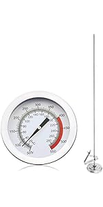 Efeng 15“ turkey fryer thermometer with pot clip (2 Pack), 2