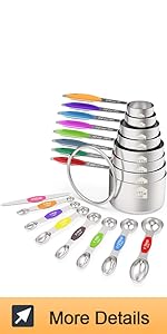 Wildone 8-Piece Measuring Cups Set, Stainless Steel Nesting Measuring Cups, Perfect for Dry and Liquid Ingredients, Dishwasher Safe