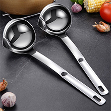 Stainless Steel Oil Separator Soup Ladle Gravy Food Fat Separator Skimmer Spoon Grease Strainer Separater Hot Pot Oil Filter Spoon For Home Kitchen And Cooking,Soup Colander 12 Inch