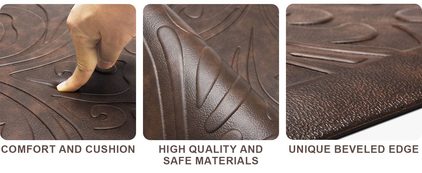 KMAT Kitchen Mat Cushioned Anti-Fatigue Waterproof Non-Slip Standing Mat Ergonomic Comfort Rug for Home,Office,Sink,Laundry,Desk 17.3
