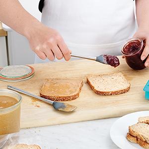 Tovolo Flex-Core Silicone Spatula Metal Handle for Scraping Bowls Mixing and Baking, Dishwasher Safe Heat Resistant Stainless Steel Silicone Spatula for Cast Iron and Nonstick Cookware, Deep Indigo