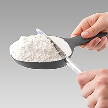 Tovolo Scoop & Sift Flour Sifter for Baking Dusting 1 Cup Fine 20 Mesh Sieve Flour Duster, Easy Scoop Dishwasher Safe Baking Powdered Sugar Flour Sifting Tool for Aerating Coating Dusting, Charcoal