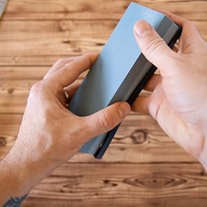 Actual Grit Premium Material Sharpening Stone 2 Side 400 1000 Whetstone Set Kitchen Knife Sharpener Stone Wet Stones for Sharping Knives Kit with Non-slip Rubber Base