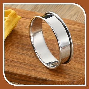 Boao 16 Pcs English Muffin Rings Nonstick Double Rolled Crumpet Rings Round Cookie Cutter Biscuit Cutters Double Rolled Tart Stainless Steel Round Muffin Tart Molds for Home Baking(3 Inch)