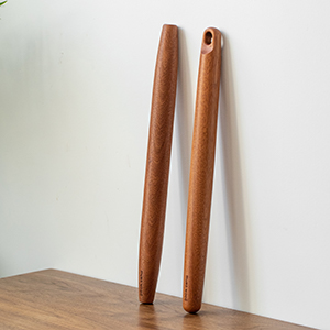 Muso Wood Sapele Wooden French Rolling Pin for Baking, Tapered Roller for Fondant, Pie Crust, Cookie, Pastry (French 15-3/4inch)
