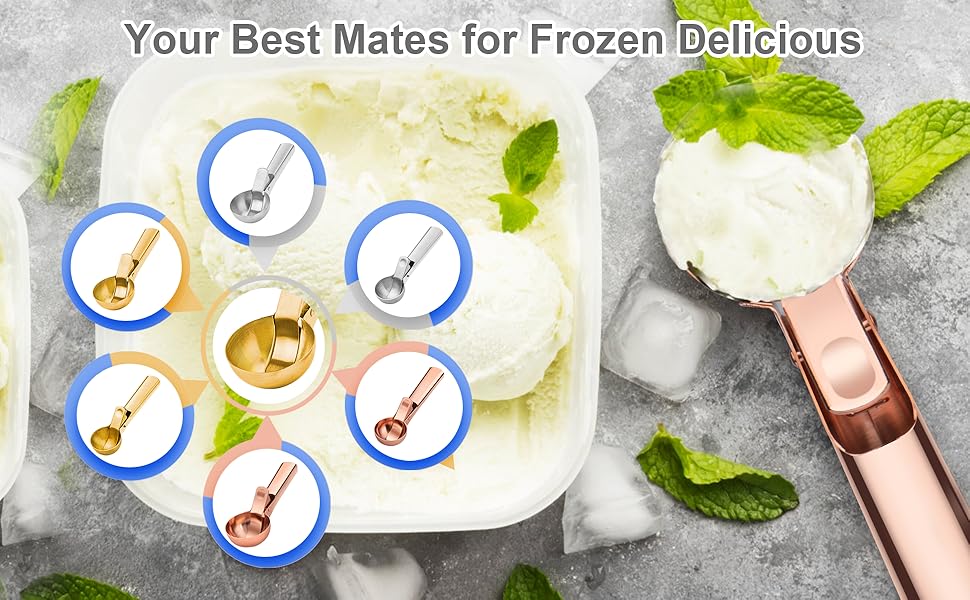 Premium Ice Cream Scoop with Trigger Ice Cream Scooper Stainless Steel, Heavy Duty Metal Icecream Scoop Spoon Dishwasher Safe, Perfect for Frozen Yogurt, Gelatos, Sundaes, Medium Silver