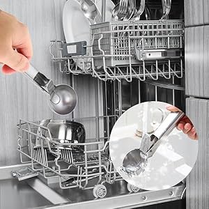 Premium Ice Cream Scoop with Trigger Ice Cream Scooper Stainless Steel, Heavy Duty Metal Icecream Scoop Spoon Dishwasher Safe, Perfect for Frozen Yogurt, Gelatos, Sundaes, Medium Silver