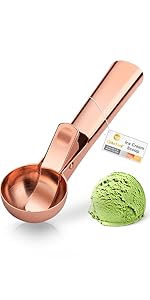 Premium Ice Cream Scoop with Trigger Ice Cream Scooper Stainless Steel, Heavy Duty Metal Icecream Scoop Spoon Dishwasher Safe, Perfect for Frozen Yogurt, Gelatos, Sundaes, Medium Silver