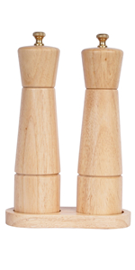 Pepper Mill, Pepper Grinder with Adjustable Stainless Steel Grinder, Acacia Wood, Height 30 cm / 12 inch