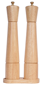 Pepper Mill, Pepper Grinder with Adjustable Stainless Steel Grinder, Acacia Wood, Height 30 cm / 12 inch