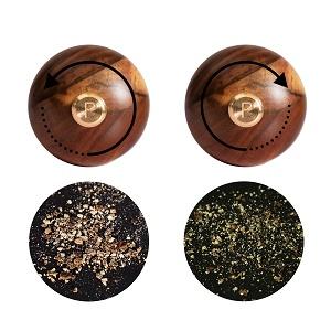 Pepper Mill, Pepper Grinder with Adjustable Stainless Steel Grinder, Acacia Wood, Height 30 cm / 12 inch