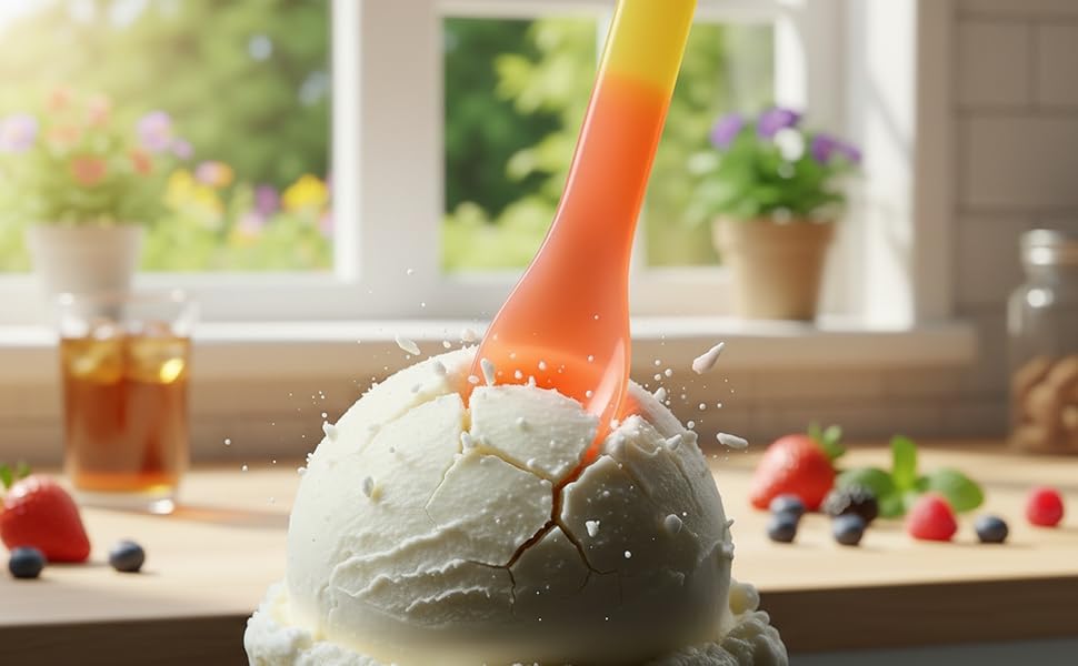 30 Pack Color Changing Ice Cream Spoons, 5.15 Inch Break-Resistant Plastic Spoons, Individually Wrapped - Eye-catching Color-Emergence Effect for Dessert Utensils, BPA Free