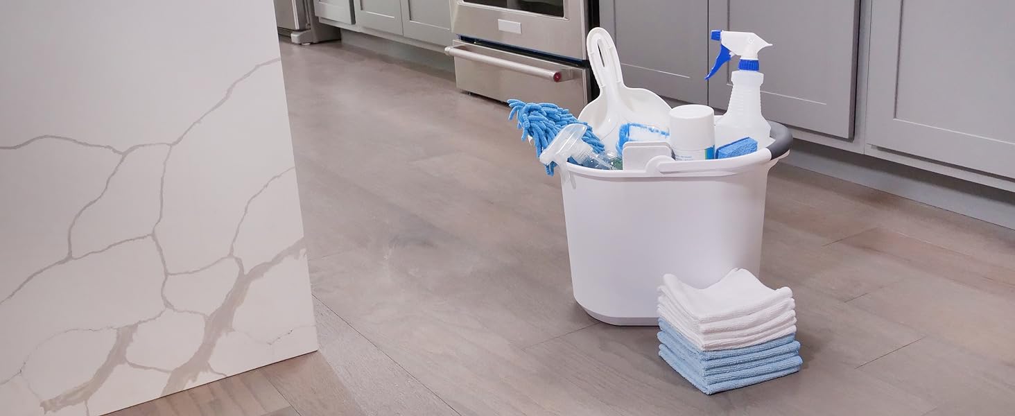 S&T INC. 100 Pack Microfiber Cleaning Cloth, Bulk Towels for Home, Reusable Microfiber Towels for Cars, Cleaning Rags, Light Blue, 11.5 Inches x 11.5 Inches, 100 Count