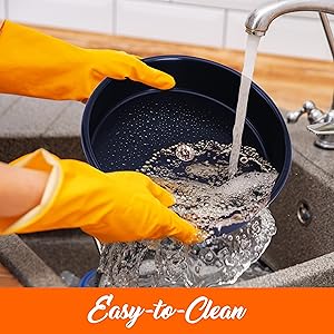 NutriChef 6-Piece Nonstick Baking Pans - Carbon Steel Non toxic Bakeware set with Cookie Sheets, Muffin, Loaf, Round & Square Pan - Restaurant Quality Baking Tray, Easy Clean, Dishwasher & Oven Safe