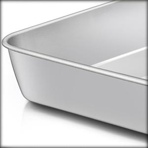 E-far Stainless Steel Baking Pan with Lid, 12⅓ x 9¾ x 2 Inch Rectangle Sheet Cake Pans with Covers Bakeware for Cakes Brownies Casseroles, Non-toxic & Healthy, Heavy Duty & Dishwasher Safe - Set of 2