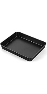 E-far Stainless Steel Baking Pan with Lid, 12⅓ x 9¾ x 2 Inch Rectangle Sheet Cake Pans with Covers Bakeware for Cakes Brownies Casseroles, Non-toxic & Healthy, Heavy Duty & Dishwasher Safe - Set of 2