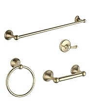 BGL Bathroom Accessory Set, Brushed Nickel Adjustable Expandable Towel Bar 4-Piece Bathroom Hardware Set Wall Mounted