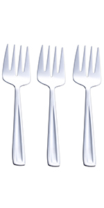 GoGeiLi Stainless Steel Large Serving Fork Set, 9.5-inch Big Serving Fork for Party, Banquet, Buffet, Dishwasher Safe, Set of 3