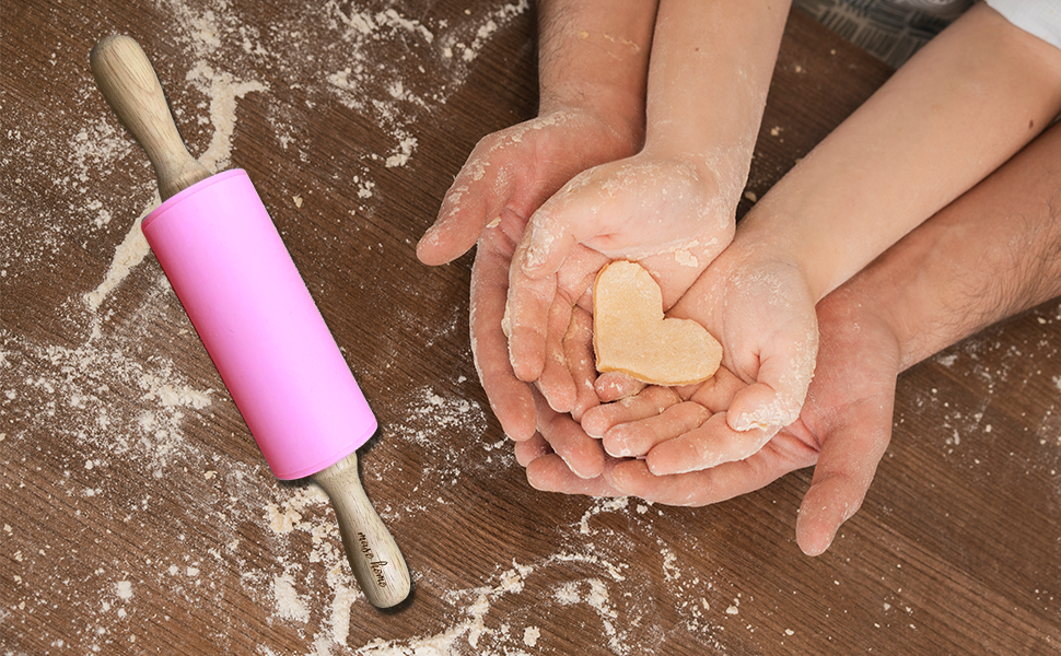 Mini Silicone Rolling Pin for Kids Baking – | Ideal for Toddlers, Playdough, Clay, Cookies & Pastry - 9