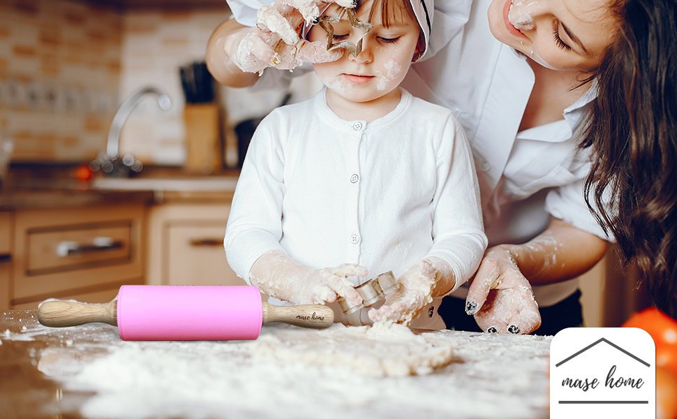 Mini Silicone Rolling Pin for Kids Baking – | Ideal for Toddlers, Playdough, Clay, Cookies & Pastry - 9
