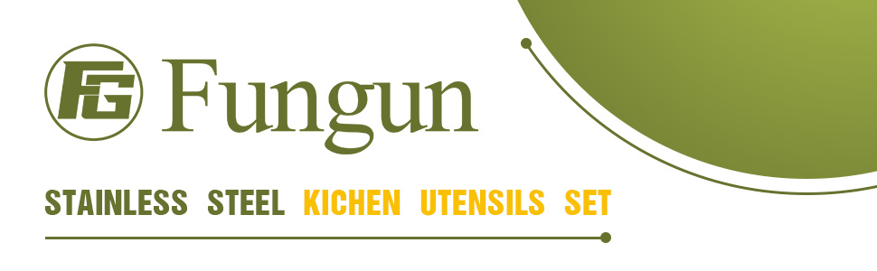 Stainless Steel Kitchen Utensil Set- Fungun 28 Pcs Cooking Nonstick Cookware Set with Spatula - Best Gadgets Tools Kitchen Accessories