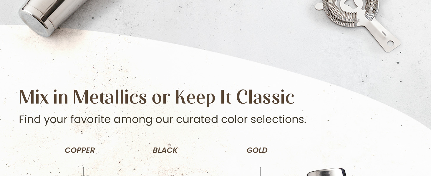 Mixology & Craft Cocktail Shaker Set Boston Shaker, Strainer and Japanese Jigger, Portable Bar Set for Home Bartending (Copper)