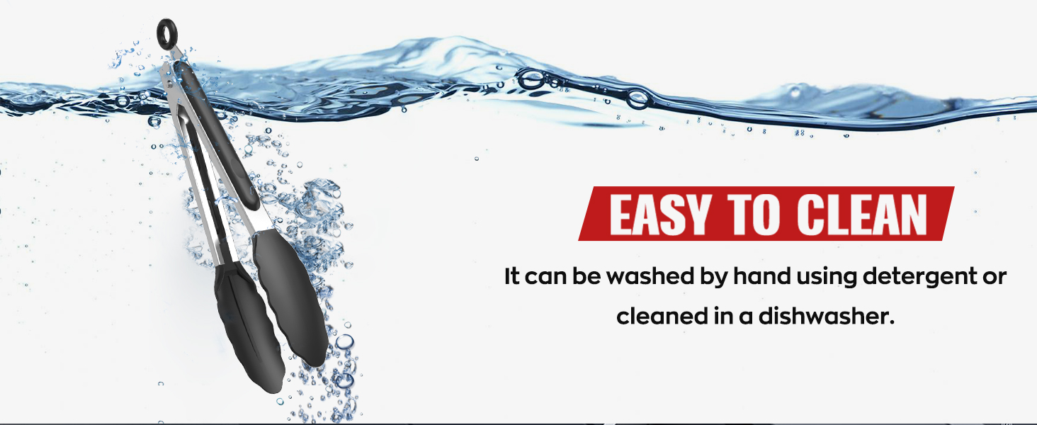 600ºF Heat Resistant Kitchen Tongs, Premium Locking Cooking Tongs with Silicone Tips, Non-Slip Food Tongs for Cooking, Non-Stick, Heavy Duty Stainless Steel Handle, Set of 3-7