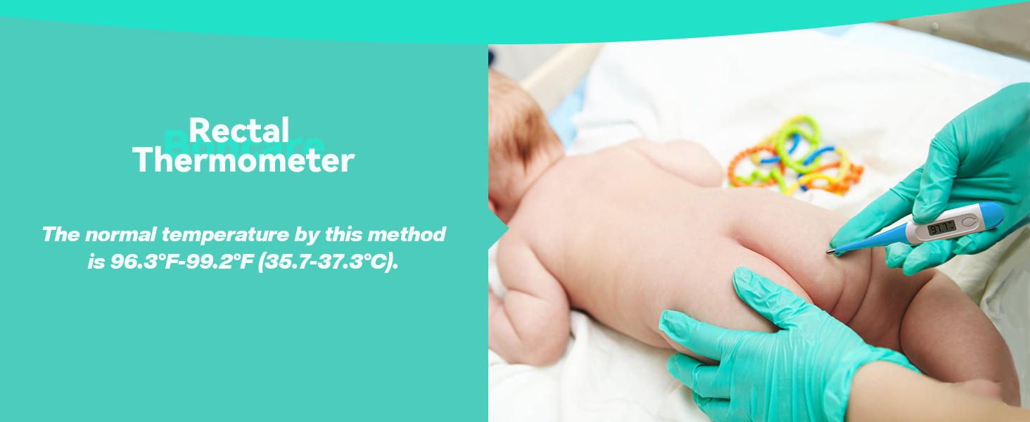 Boncare 10 Seconds Oral Thermometer for Adults and Kids - Accurate & Safe Rectal Thermometer for Baby with Fever Alarm, Digital Thermometer (Light Blue)