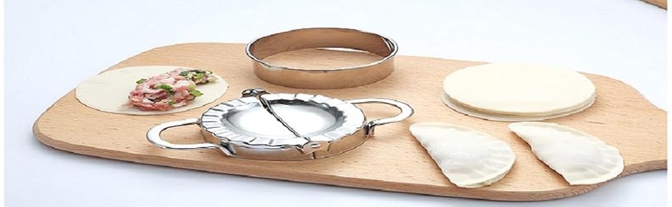 Dumplings Maker Set, Stainless Steel Dumpling Molds and Skin Maker