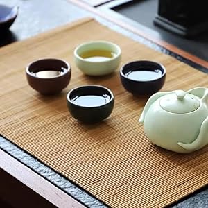 Dining Table Placemat, Heat-Resistant Place Mat Stain Resistant Anti-Skid Washable Bamboo Table Mat Placemat Kitchen Table mat