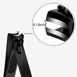 Nail Clippers Set, Sharp Stainless Steel Fingernail Clipper & Toenail Clippers, Black Nail Cutter, Large and Small 2 Piece Set.