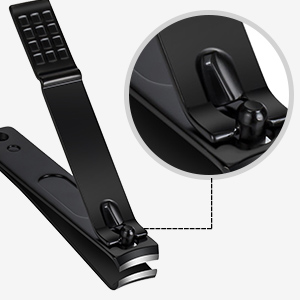 Nail Clippers Set, Sharp Stainless Steel Fingernail Clipper & Toenail Clippers, Black Nail Cutter, Large and Small 2 Piece Set.