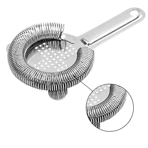 Hawthorne Cocktail Strainer - Stainless Steel Bar Strainer for Bartending, Bar Tool Drink Strainer for Bartenders and Mixologists