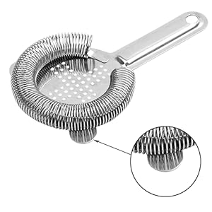 Hawthorne Cocktail Strainer - Stainless Steel Bar Strainer for Bartending, Bar Tool Drink Strainer for Bartenders and Mixologists