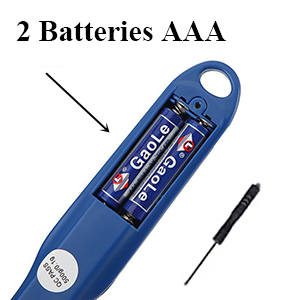 3T6B Grams Digital Kitchen Measuring Spoon,Three Different Specifications Food Scale Spoon with Scale Design, Weight from 0.1 Grams to 500 Grams Support Unit g/oz/gn/ct (with 2 AAA Batteries)