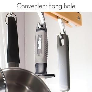 Smith’s 51205 8 Inch Oval Ceramic Sharpening Rod – Soft Rubber Handle – 2-Stage Sharpener – Kitchen, Chef, Straight + Serrated Edge Knife Sharpener – Hone & Realigns Knife Edge